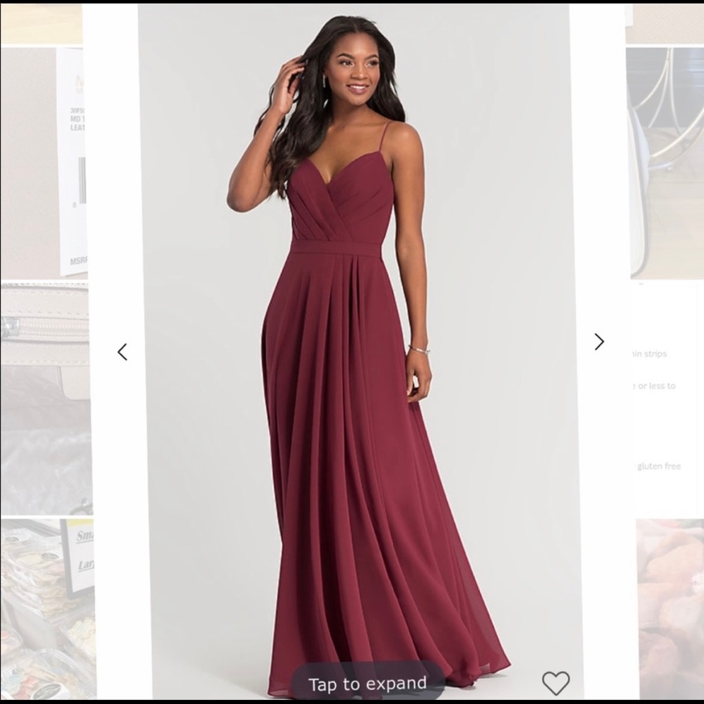 Kleinfield Bridal - bridesmaid dress in sangria size 4